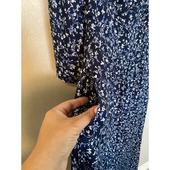 Reformation Inori Midi Floral Dress in Twilight SZ 8 - Picture 5 of 11